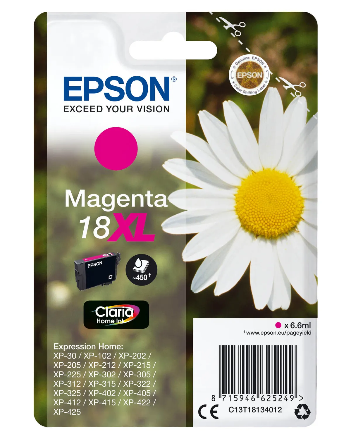 Epson 18XL / T1813 / C13T18134012 / C13T18134022 Tinte magenta