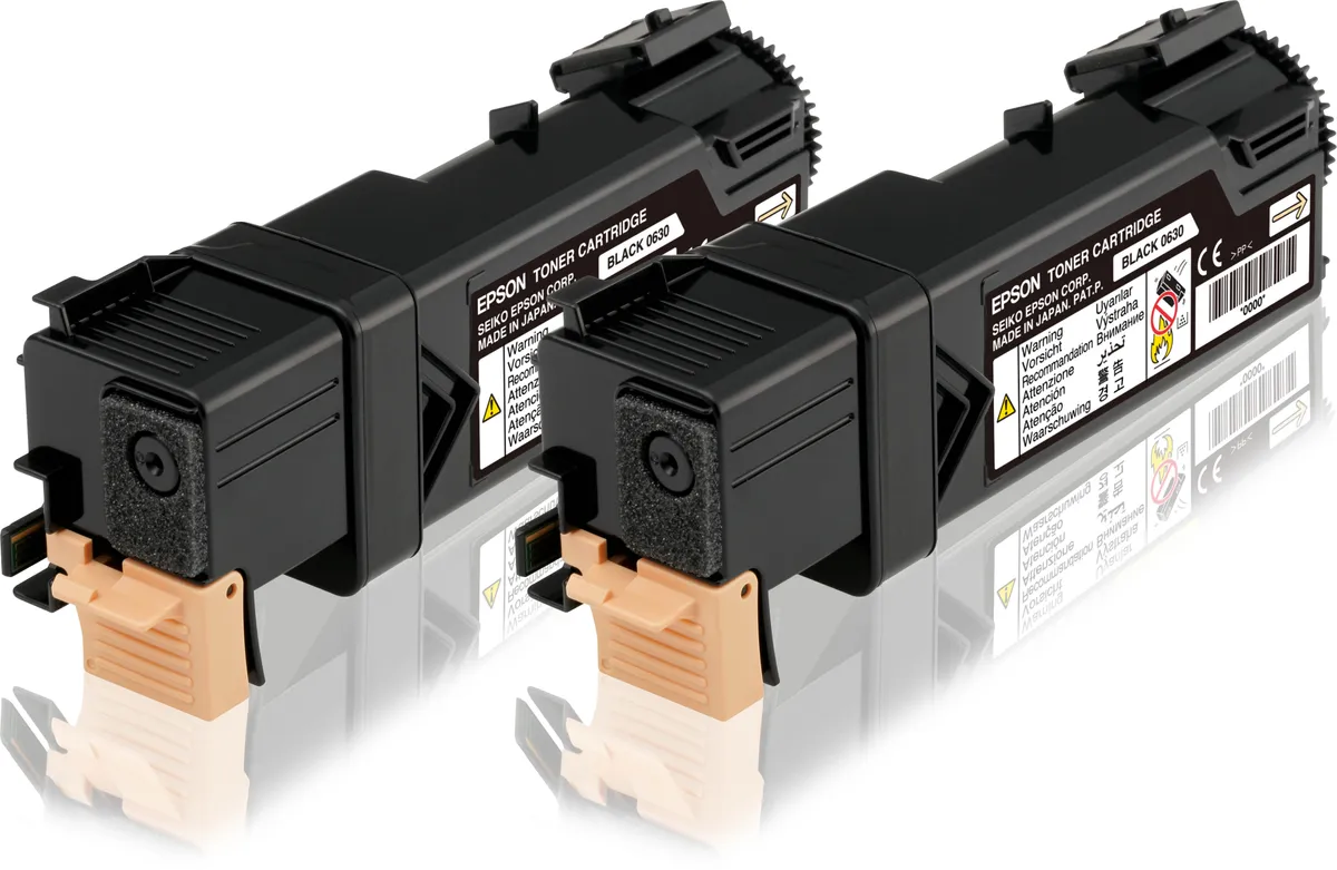 Epson 0631 / C13S050631 / S050631 Toner Doppelpack schwarz (2 Stück)