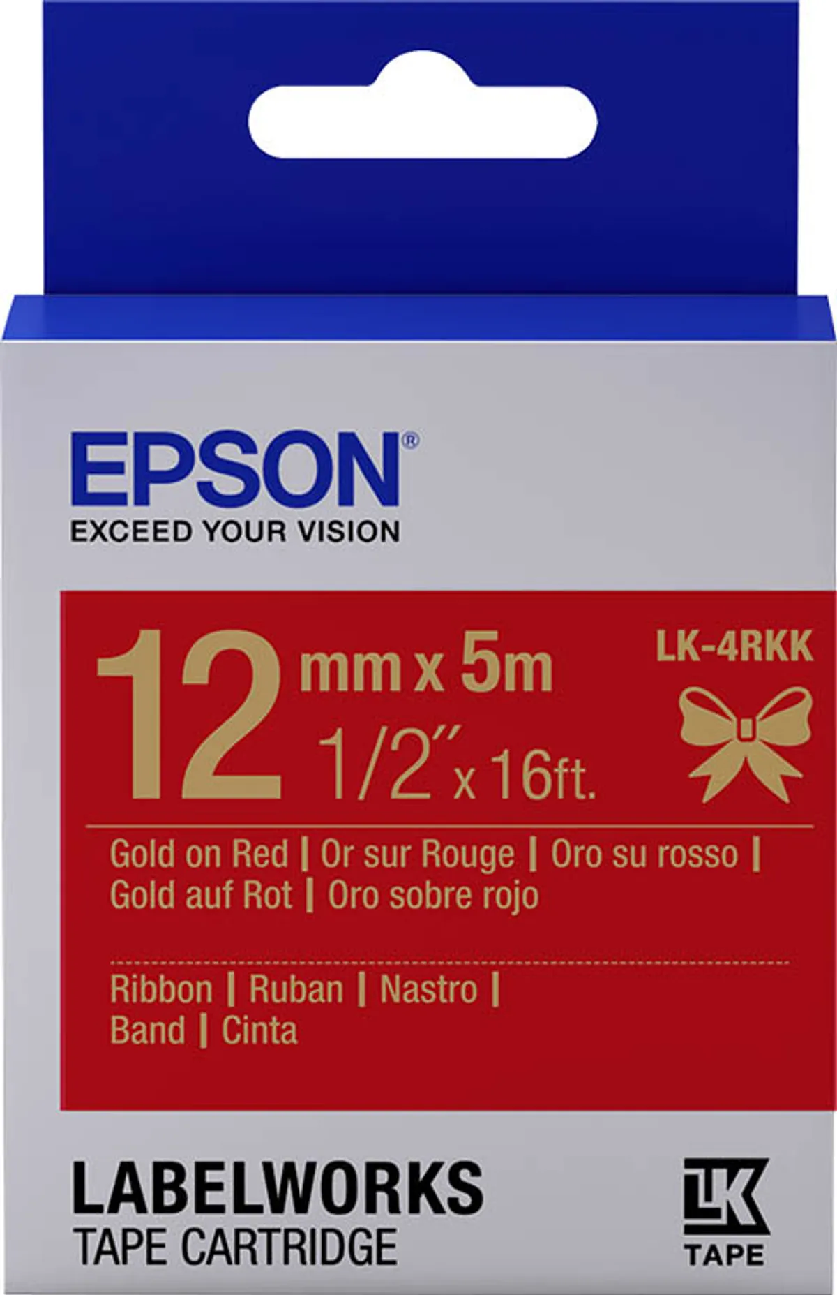 Epson LK-4RKK / C53S654033 Etiketten rot, gold