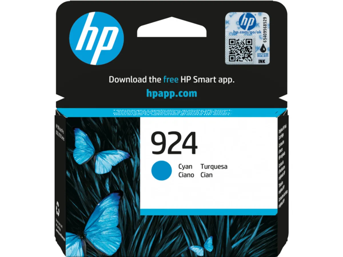 HP 924 / 4K0U3NE Tinte cyan