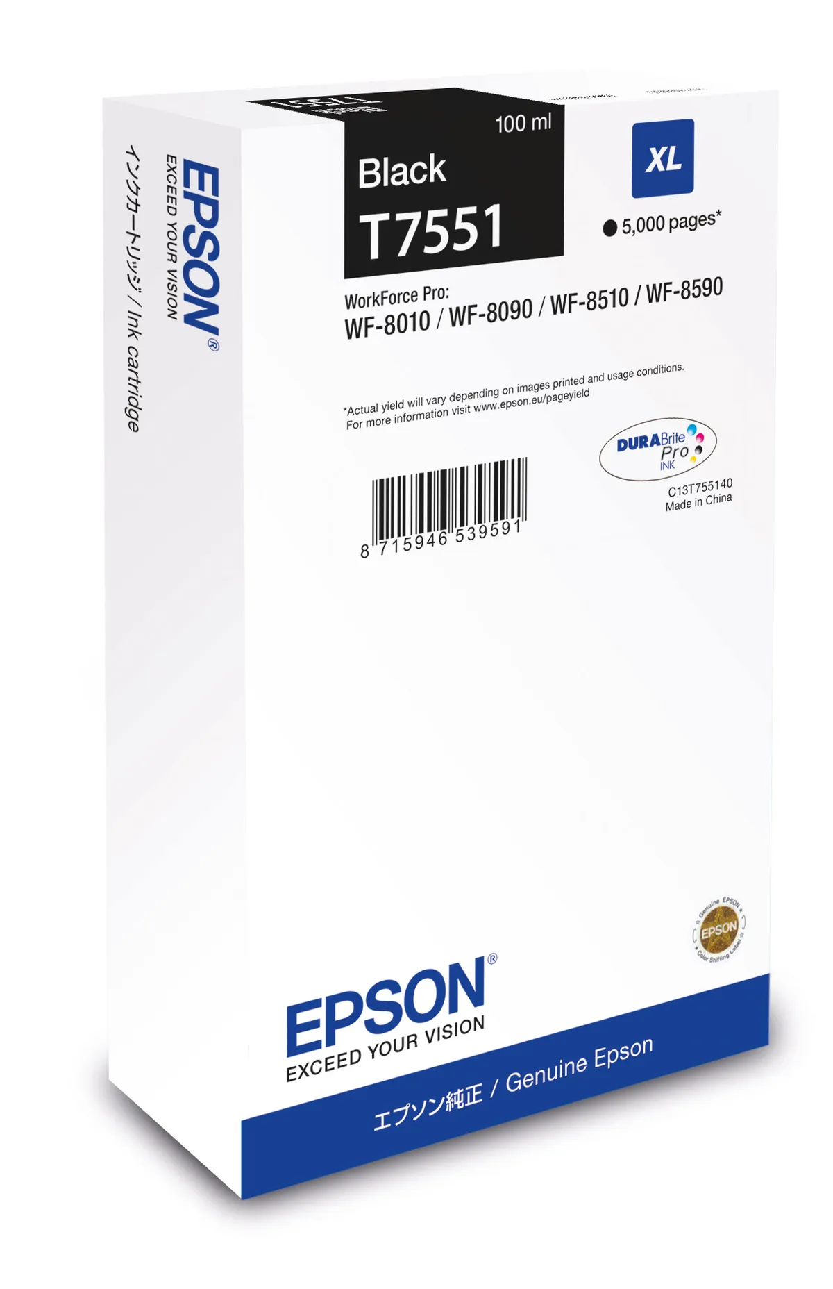 Epson T7551 / C13T755140 Tinte schwarz