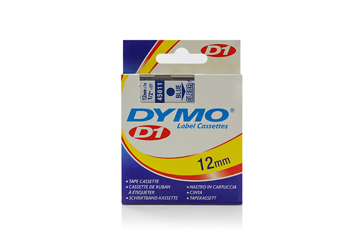 Dymo S0720510 / 45011 Etiketten blau auf transparent (12mm x 7m)