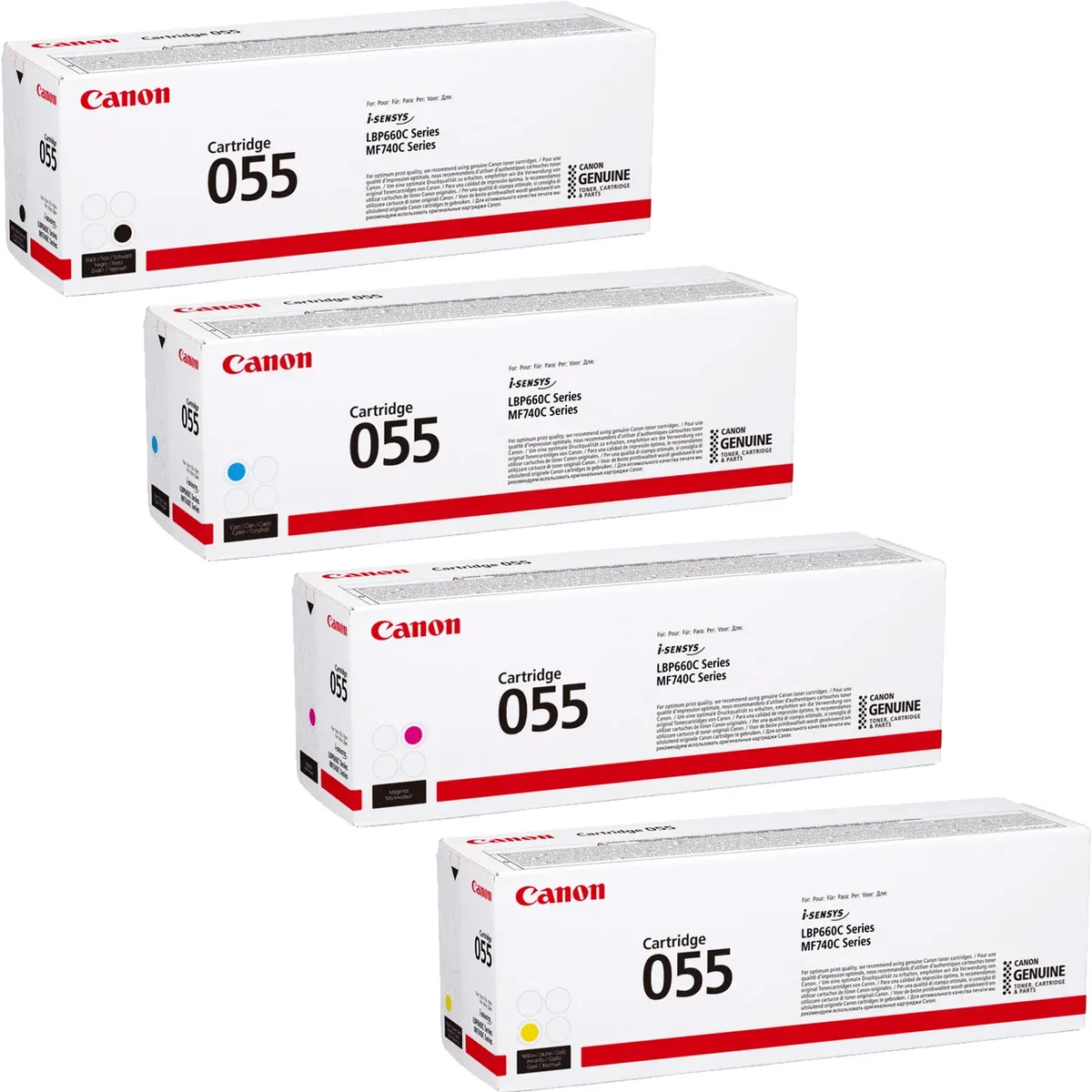 Canon 055 Toner Sparset schwarz, cyan, magenta, gelb (4 Stück)