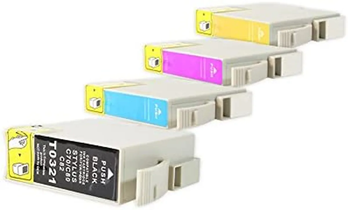 XL Tinten Sparset kompatibel zu Epson T0321-T0324 / T0325 schwarz, cyan, magenta, gelb  (4 Stück)