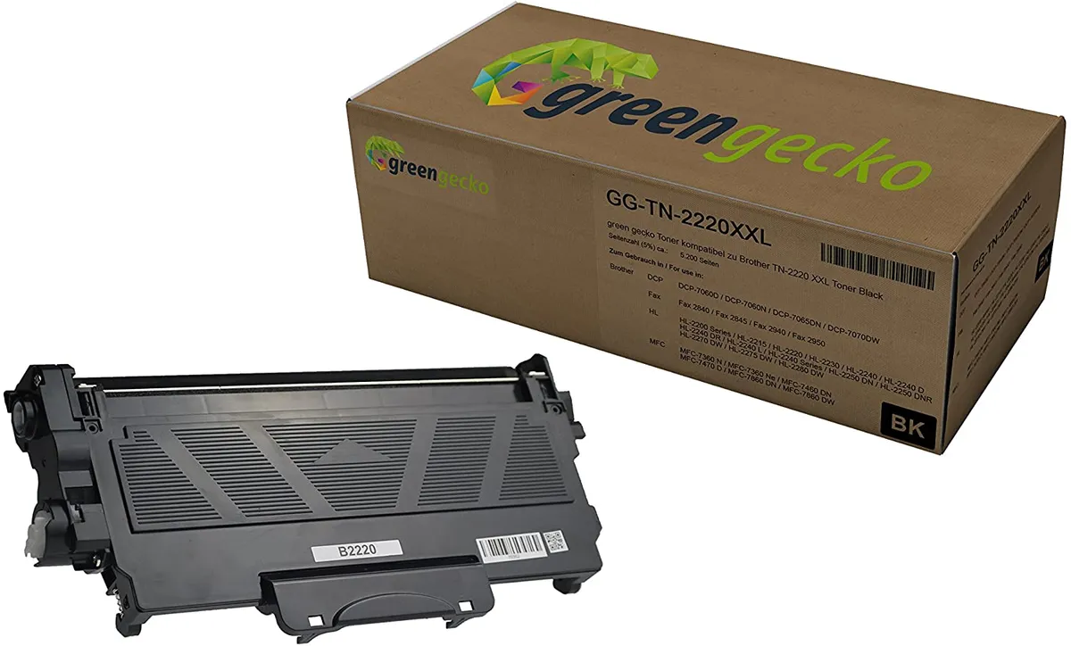XXL green gecko Toner kompatibel zu Brother TN-2220 schwarz