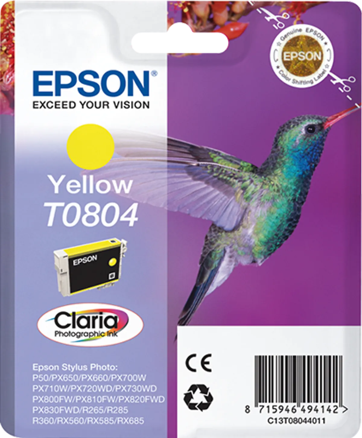 Epson T0804 / C13T08044011 / C13T08044021 Tinte gelb