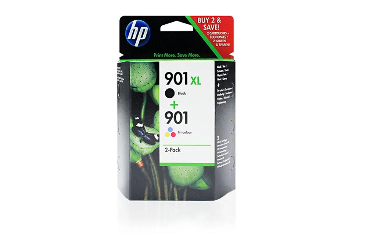 HP 901XL 901 / SD519AE Tinten Doppelpack schwarz, color (2 Stück)