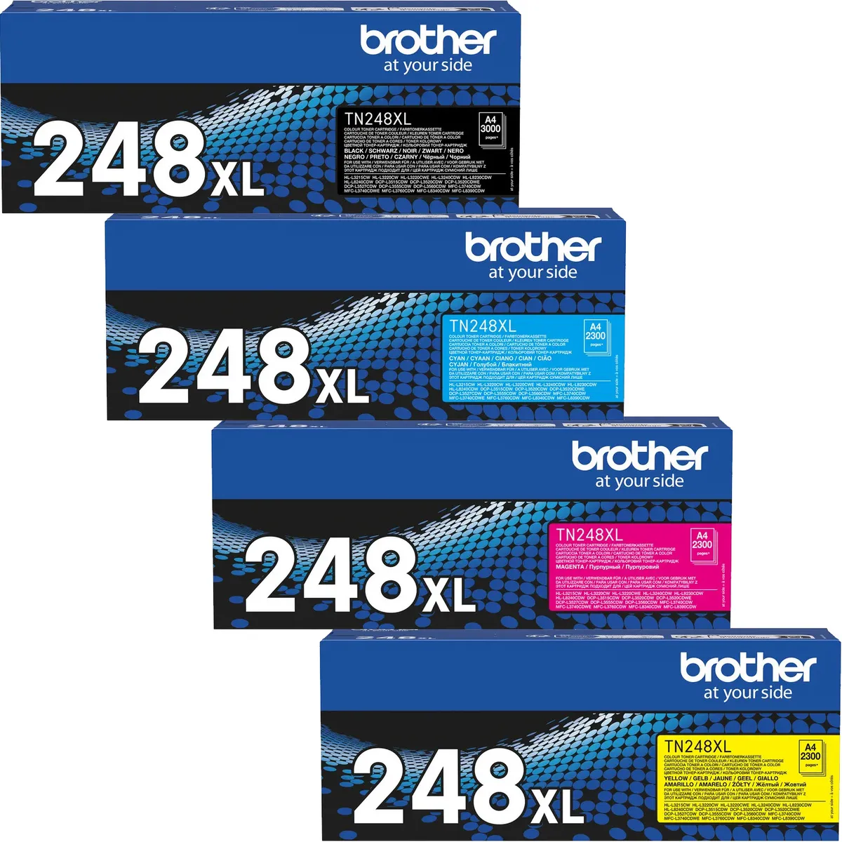 Brother TN-248VALXL Toner Sparset schwarz, cyan, magenta, gelb (4 Stück)